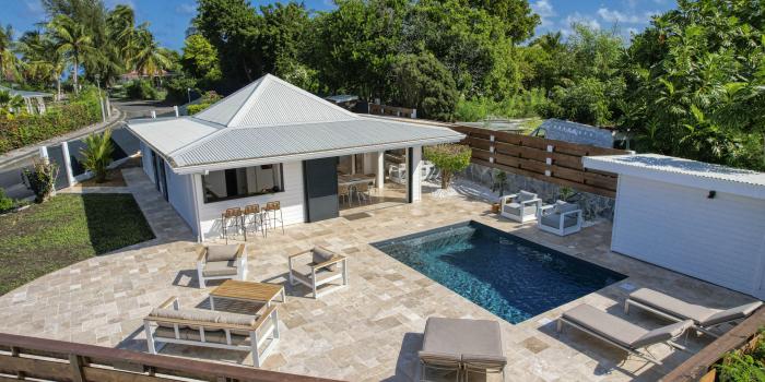 1.Location villa piscine Saint François Guadeloupe- Vue d'ensemble